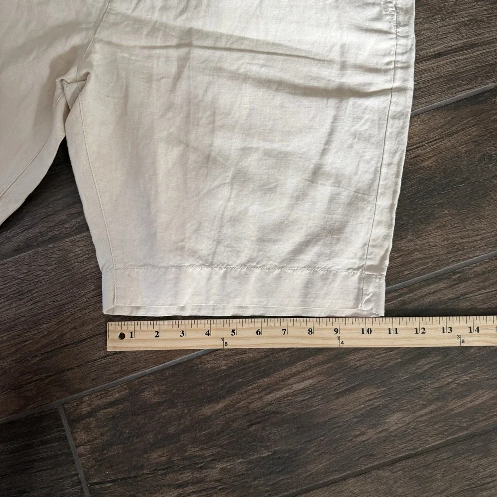 Faherty Linen Shorts Men 38 Tan Summer Lightweight 10